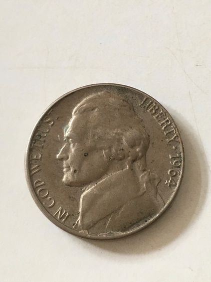เหรียญต่างประเทศ  lLIBERTY 1964 FIVE CENT  สวยตามรูป รูปที่ 5