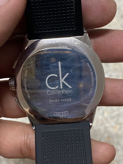 นาฬิกายี่ห้อ Calvin Klein  สวิสเมด  โครโนกราฟ ของแท้มือสอง เรือนใหญ่สายเดิม  1800฿ รูปที่ 3