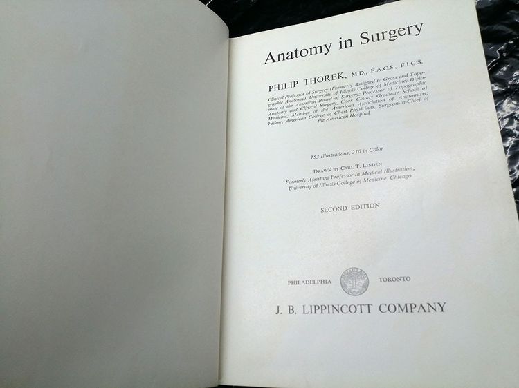 หนังสือ ANATOMY IN SURGERY (กายภาคศาสตร์ในการผ่าตัด)โดย PHILIP THOREK ปีค.ศ. 1962 รูปที่ 4
