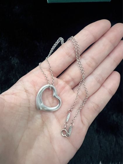 Elsa Peretti Tiffany and CO 925 Necklace พร้อมสร้อยคอจี้หัวใจ  รูปที่ 3