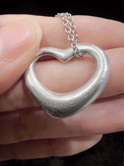 Elsa Peretti Tiffany and CO 925 Necklace พร้อมสร้อยคอจี้หัวใจ  รูปที่ 2