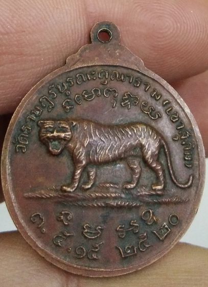 7271-เหรียญหลวงพ่อสมชาย วัดเขาสุกิม หลังเสือใหญ่ เนื้อทองแดงเก่า ปี 2520 รูปที่ 14