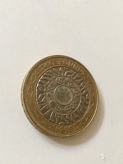 เหรียญต่างประเทศอังกฤษ two pounds ปี1998  สภาพสวย รูปที่ 4