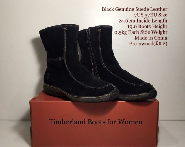 อื่นๆ รองเท้าบูท UK 4.5 | EU 37 1/3 | US 6 ดำ Timberland Boots for Women 7US 37EU(24.0cm) Original ของแท้ มือ 2 สภาพเยี่ยม, รองเท้าบู้ท Timberland หนังแท้ พื้นเต็ม ไม่มีตำหนิใดๆ สวยมาก