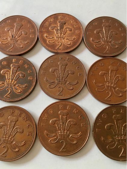 เหรียญต่างประเทศ อังกฤษ TwO PENCE  ปี  1994-1997-1998-1994-1992-1990-1995 รวมคละปี สภาพสวย รูปที่ 7