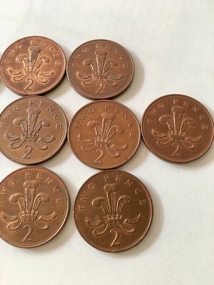เหรียญต่างประเทศ อังกฤษ TwO PENCE  ปี  1994-1997-1998-1994-1992-1990-1995 รวมคละปี สภาพสวย รูปที่ 5
