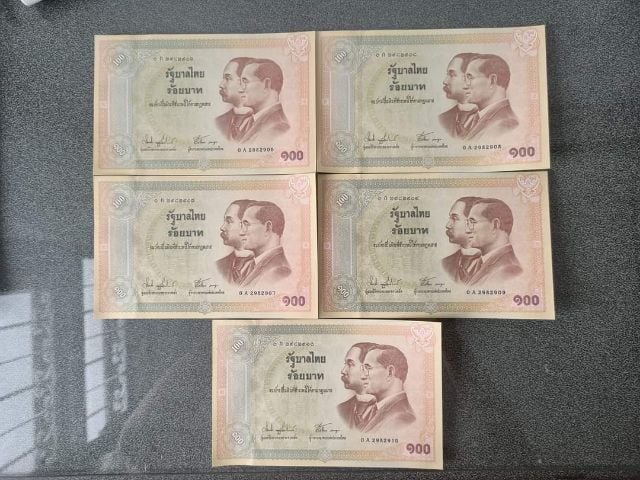 แบงค์ 100 บาท ที่ระลึกครบรอบ 100 ปี ธนบัตรไทย