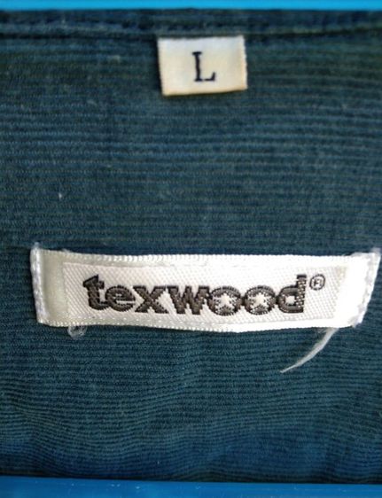 เสื้อเชิ้ตลูกฟูก Texwood  (  Vintage )  สีเขียวน้ำทะเล หายากมาก  ขาย 700  บ  รูปที่ 2