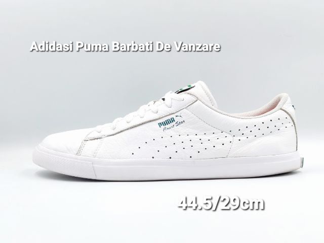 Puma UK 10 | EU 44 2/3 | US 10.5 รองเท้าผ้าใบสีขาว มือสอง สภาพดีๆสวยๆ
