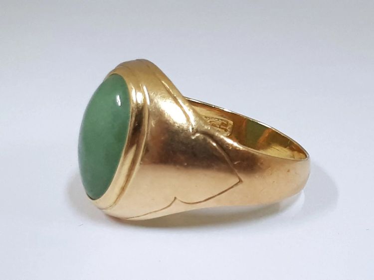 (51) เเหวนทอง 90 ร้านทองใบ ประดับหยก รูปที่ 5