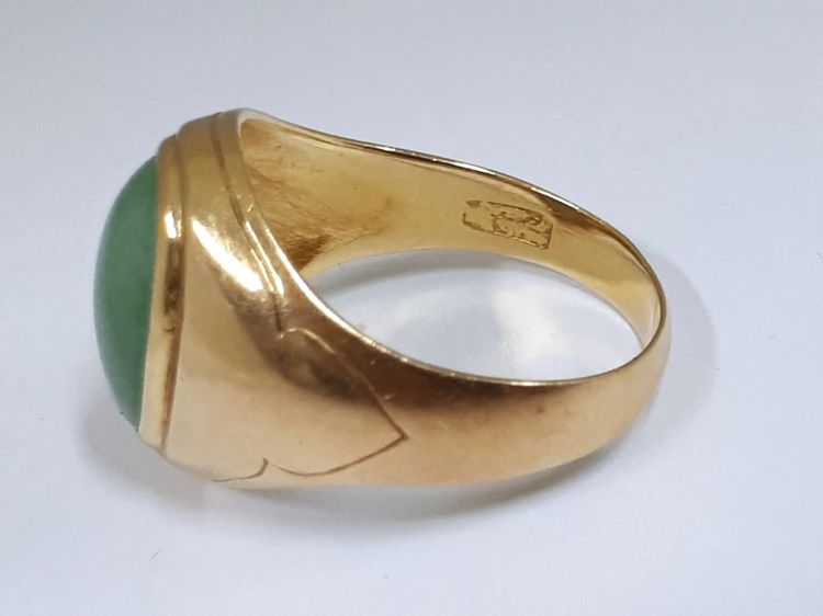 (51) เเหวนทอง 90 ร้านทองใบ ประดับหยก รูปที่ 3