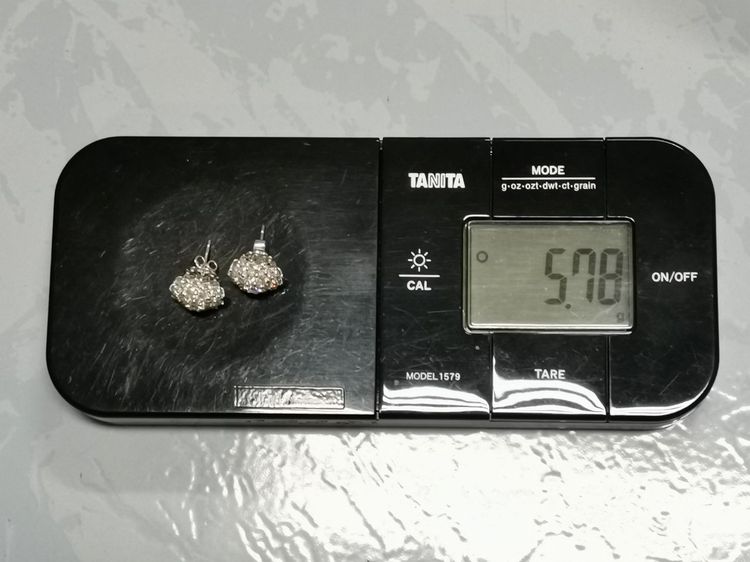 (129) ต่างหูเพชรพุ่ม ฝังเพชรทั้งหมด 2.06 กะรัต รูปที่ 6