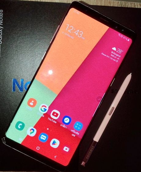 Samsung Galaxy Note8 pink จุเยอะ256G จอใหญ่ สเปกดี มีปากกาใช้งานออกแบบได้ ขายถูกประโยชน์เยอะ