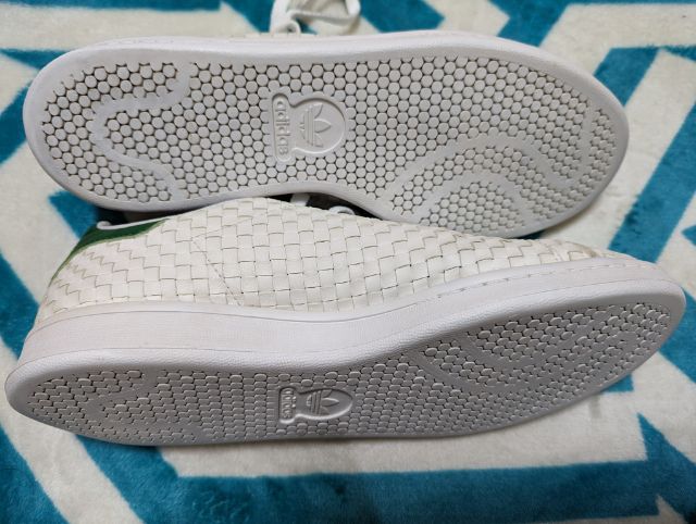 Adidas Originals Stan Smith Trainers Woven Trainers White Green

 รูปที่ 6