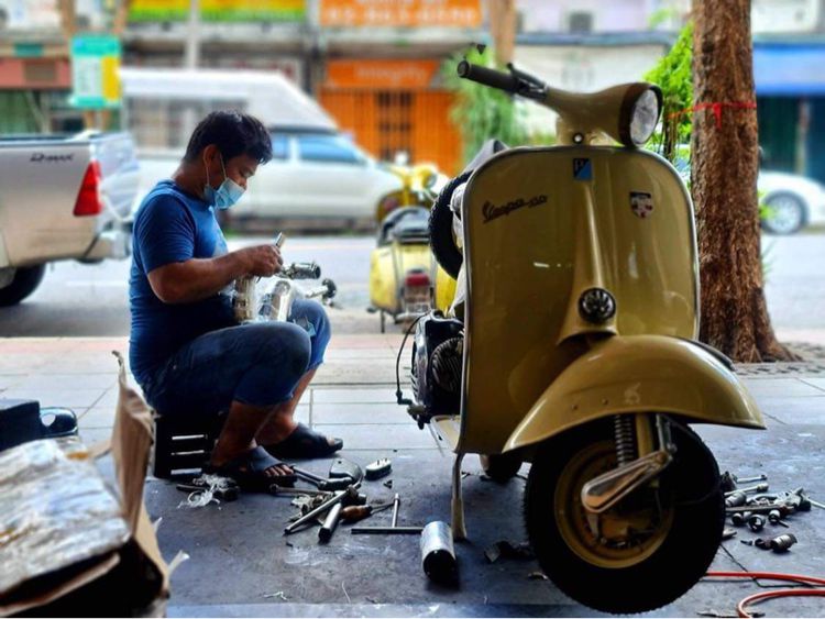เวสป้า Vespa 64 ขี่ยกล้อ รูปที่ 4