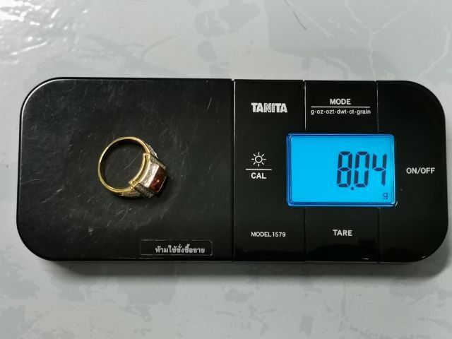 (34) เเหวนบุศราคัมล้อมเพชรเเท้ 1.16 กระรัต  รูปที่ 8