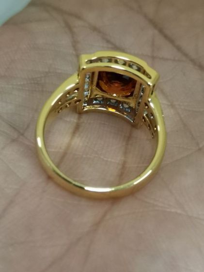 (34) เเหวนบุศราคัมล้อมเพชรเเท้ 1.16 กระรัต  รูปที่ 7