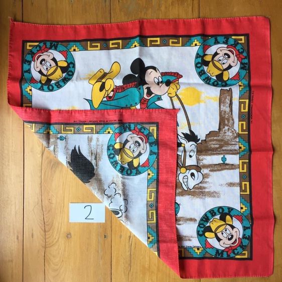 ผ้าเช็ดหน้า MICKEY MOUSE ใส่ชุด Cowboy กำลังควบม้า (ผืนที่ 2) รูปที่ 5