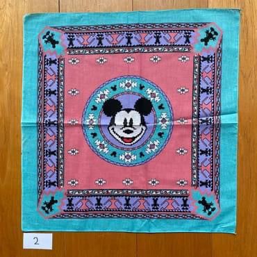 ผ้าพันคอ ผ้าเช็ดหน้ามิกกี้เมาส์ ลายชนเผ่า (ผืนที่ 2) Mickey Mouse Bandana