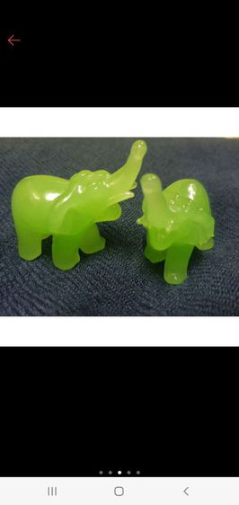 ช้างแก้วสีหยก เขียวใส เสริมมงคล💰ขายเป็นคู่ รูปที่ 2