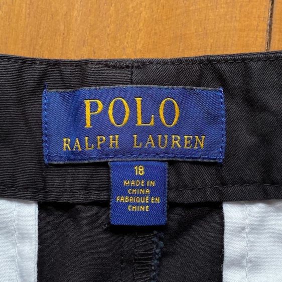 กางเกงขายาว POLO RALPH LAUREN สีดำ ปักโลโก้สีแดงเหนือกระเป๋าหลังข้างขวา ไซซ์ 18 รูปที่ 6