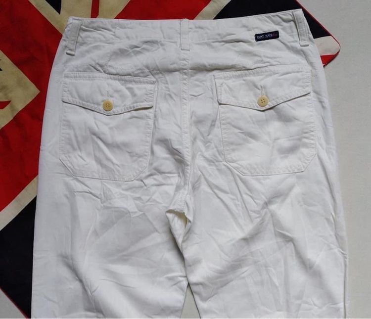 กางเกงขายาว สีขาว ทรงหล่อ เนื้อผ้าสวย ยี่ห้อ SAINT JAMES bis รูปที่ 7