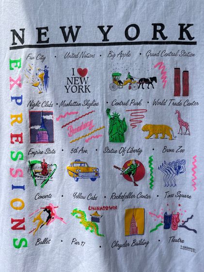 vintage 90s New York expression tee 1989 รูปที่ 3
