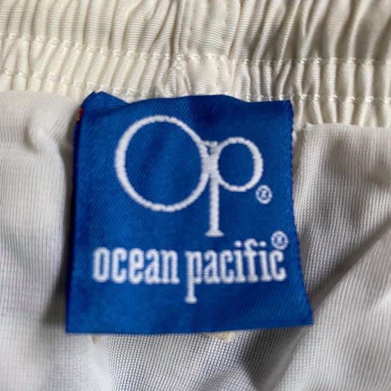 กางเกงว่ายน้ำ กางเกงขาสั้น Op ocean pacific สีพื้นขาวมีลายคาด หน้า-หลัง สีขาวดำ รูปที่ 3