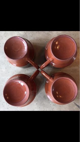 ถ้วยชา ถ้วยกาแฟ วินเทจสีน้ำตาลลวดลายสวยงาม รูปที่ 9