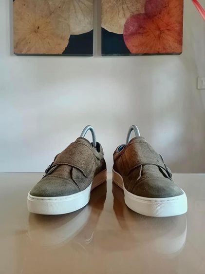 Stefanorossi Men's Retro Suede Monk Strap Shoes รูปที่ 7