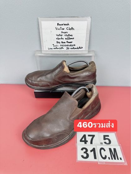 รองเท้าหนังแท้ Skechers Sz.13us47eu31cm ทรงสวม สีน้ำตาล InsoleแบบMemory Foam นุ่มเท้า สภาพดีไม่ขาดซ่อม ใส่เดินลำลองดี ราคา460รวมส่ง