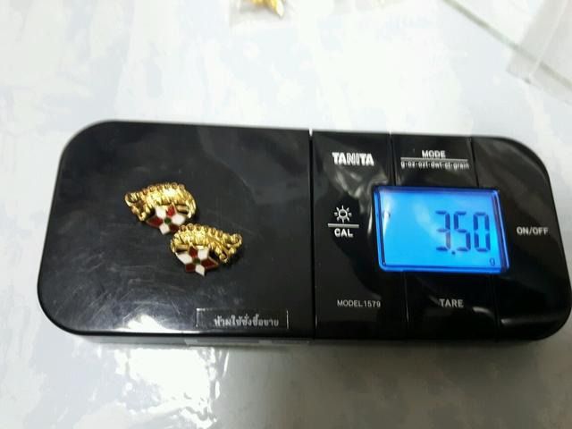 (95) ตุ้มหูลงยาทอง 90 งานเก่า  รูปที่ 8