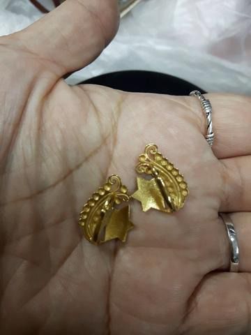 (95) ตุ้มหูลงยาทอง 90 งานเก่า  รูปที่ 7