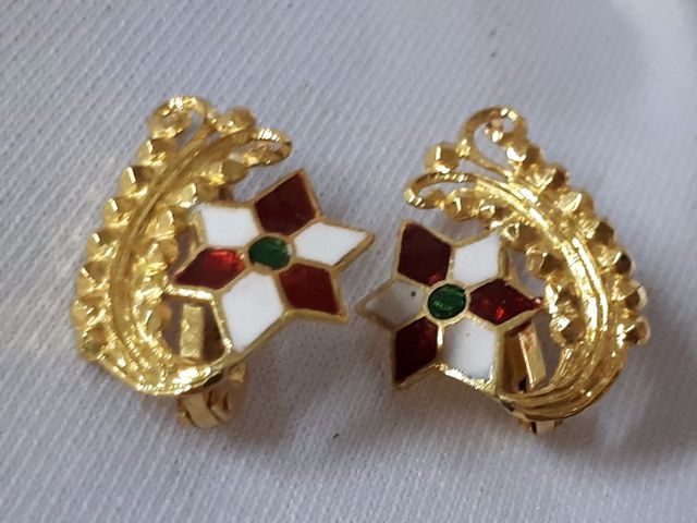 (95) ตุ้มหูลงยาทอง 90 งานเก่า  รูปที่ 5