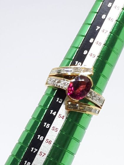 (21) เเหวนทอง 90 ประดับพลอยเเท้  รูปที่ 5