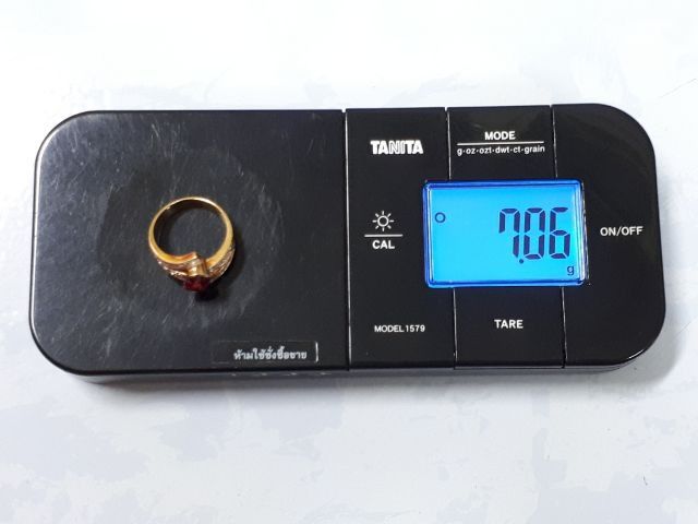 (21) เเหวนทอง 90 ประดับพลอยเเท้  รูปที่ 7