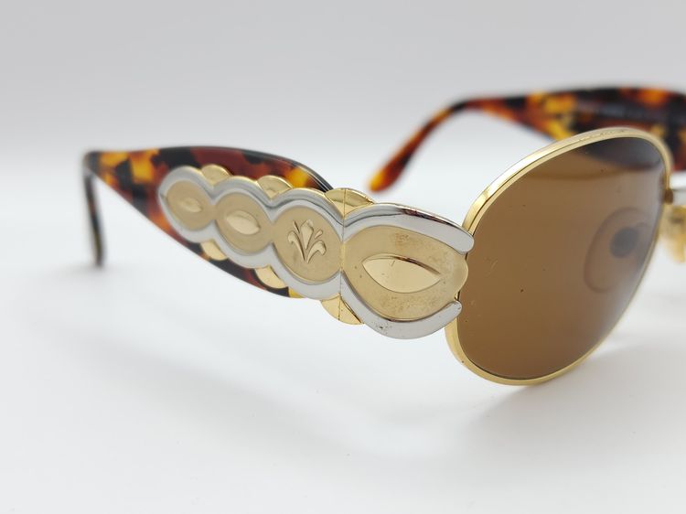 🕶 Linea Pitti Florence Design Mod.438 Sunglasses แว่นกันแดด แว่นตา แว่นตาดำ แว่นดำ Vintage งานเก่า Italy เวอ รูปที่ 6