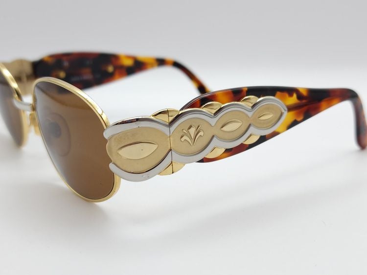 🕶 Linea Pitti Florence Design Mod.438 Sunglasses แว่นกันแดด แว่นตา แว่นตาดำ แว่นดำ Vintage งานเก่า Italy เวอ รูปที่ 1