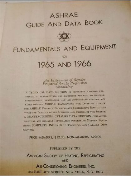 VINTAGE​ ASHRAE​GUIDE​AND​DATA​BOOK​1965​AND​1966​ รูปที่ 2
