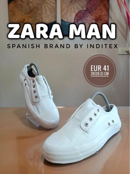ผ้าใบ ZARA MAN Canvas Slip-on by INDITEX