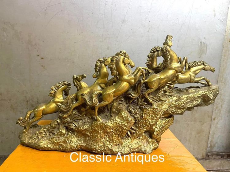 ม้า มงคลแปดตัว ทองเหลืองสะสม รูปที่ 4