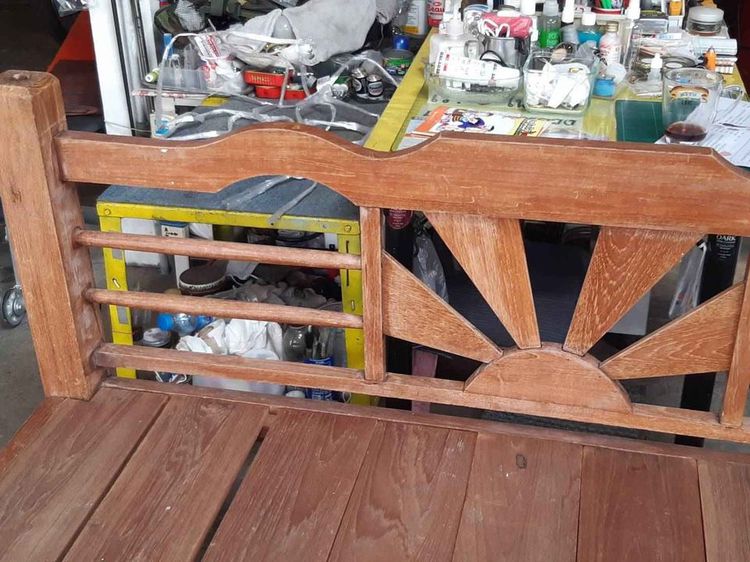 เตียงโบราณไม้สักทอง ขนาด 5 ฟุต รูปที่ 4