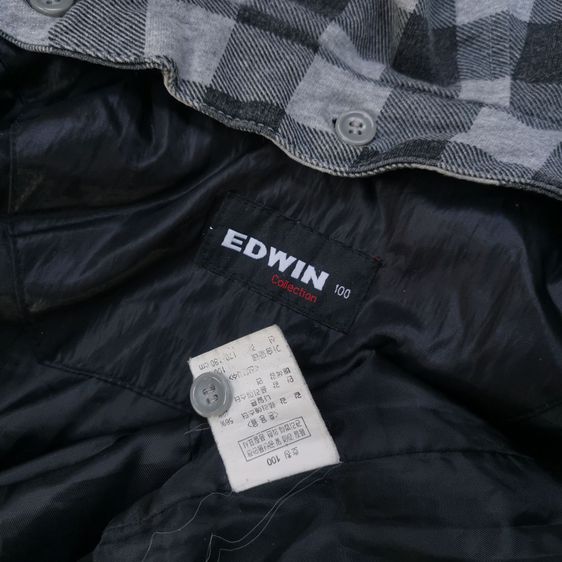 EDWIN Black Hooded Jacket รอบอก 42” รูปที่ 9