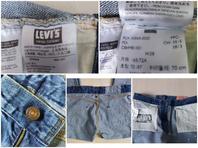 กางเกงยีนส์ลีวายริมแดง Levi's 505 Vintage Clothing LVC 1967 Big E ผู้หญิง เอว30.41.6 (B11) รูปที่ 15