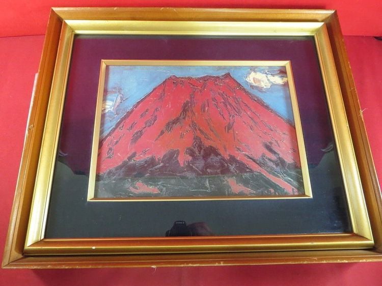 ภาพ ภูเขาไฟฟูจิ สีน้ำมัน บนผ้าใบ