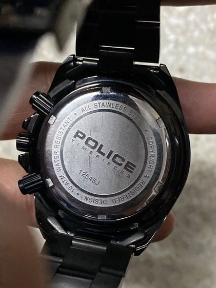 นาฬิกายี่ห้อ  POLICE   ของแท้มือสอง สภาพสวย ดำสนิททั้งเรือน  เดินปกติ สายยาว 1700฿ รูปที่ 3