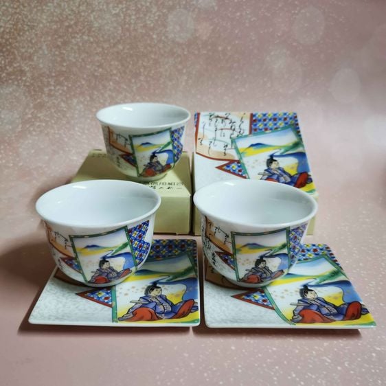 ชุดถ้วยชาเซรามิคญี่ปุ่น มาเป็นเซ็ต ถ้วย 5 ใบ พร้อมจานรอง 5 ใบ รูปที่ 1
