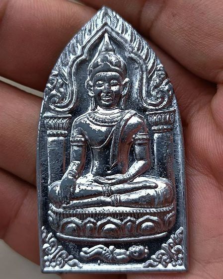 พระยอดขุนพลปั๊มพิมพ์สุพรรณ หลวงพ่อฑูรย์ วัดโพธินิมิตร เนื้อชินพิมพ์ใหญ่ พ.ศ. 2527 สูง 5.7 ซ ม สร้างจากเนื้อชินกรุเก่าที่ชำรุดแตกหัก รูปที่ 11