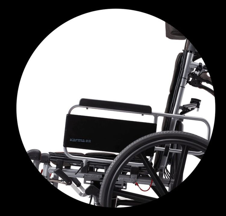  Karma รถเข็น อลูมิเนียม ปรับเอนนอนได้ รุ่น KM-5000 Reclining Foldable Aluminum Wheelchair รูปที่ 3