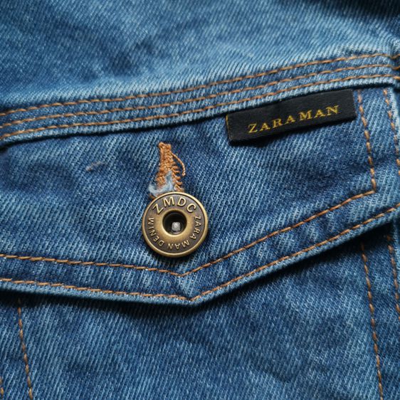 ZARA MAN 4 Pockets Denim Jacket รอบอก 41” รูปที่ 6